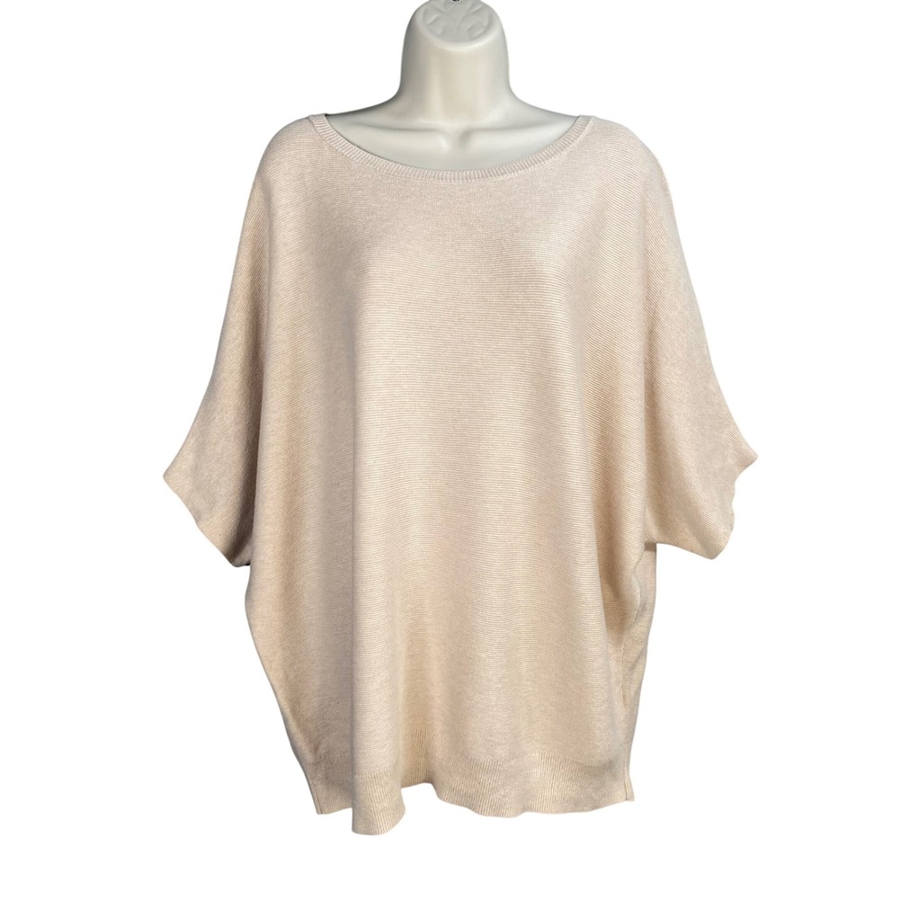 Quince Cream Scoop Neck Oversized Sweater